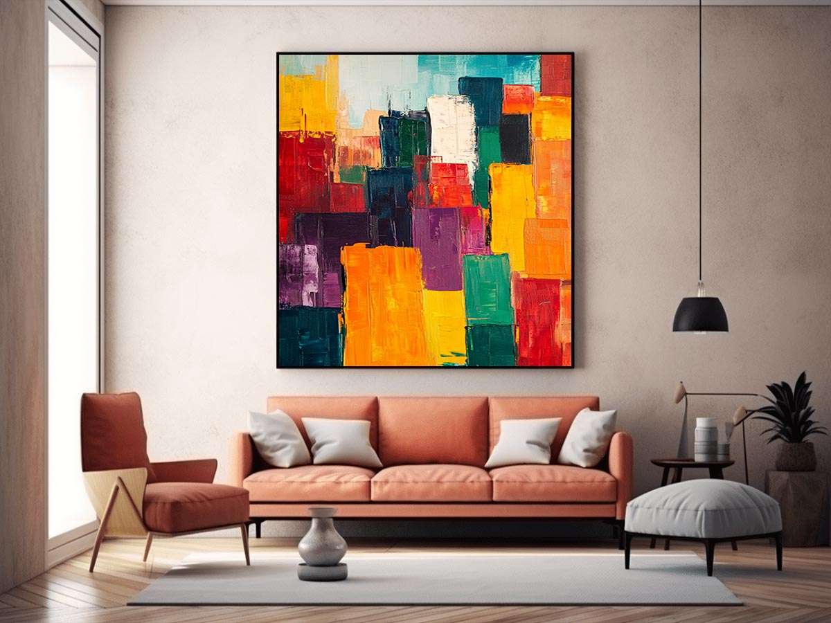 Colorful Squares II Painting 