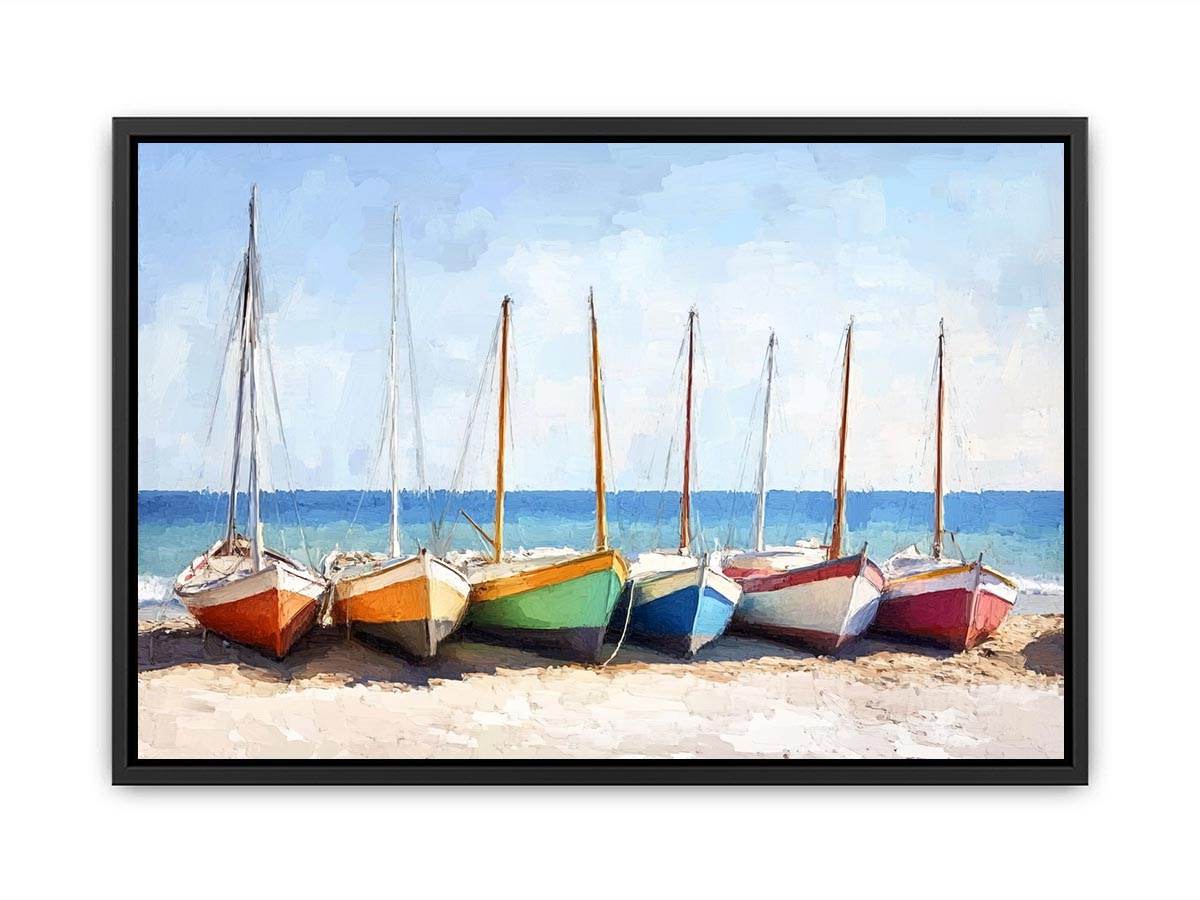 Fishing Boats Canvas Painting 