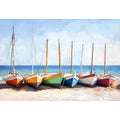 Fishing Boats Oil Painting