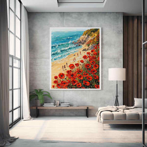 Red Poppies IIII Canvas Painting 