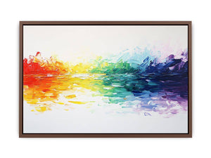 Rainbow Abstract Canvas Painting 