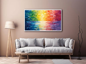 Colorful Rainbow Canvas Painting 