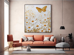 White Dsises Painting 