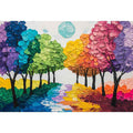 Colorful Trees Oil Painting