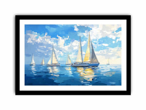 Sailing Boats Canvas Painting 