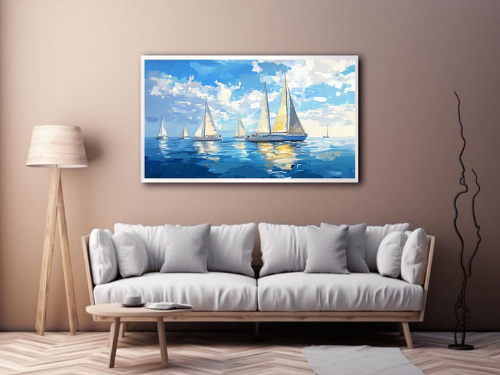Sailing Boats Canvas Painting 
