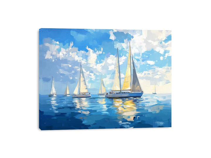 Sailing Boats Canvas Painting 