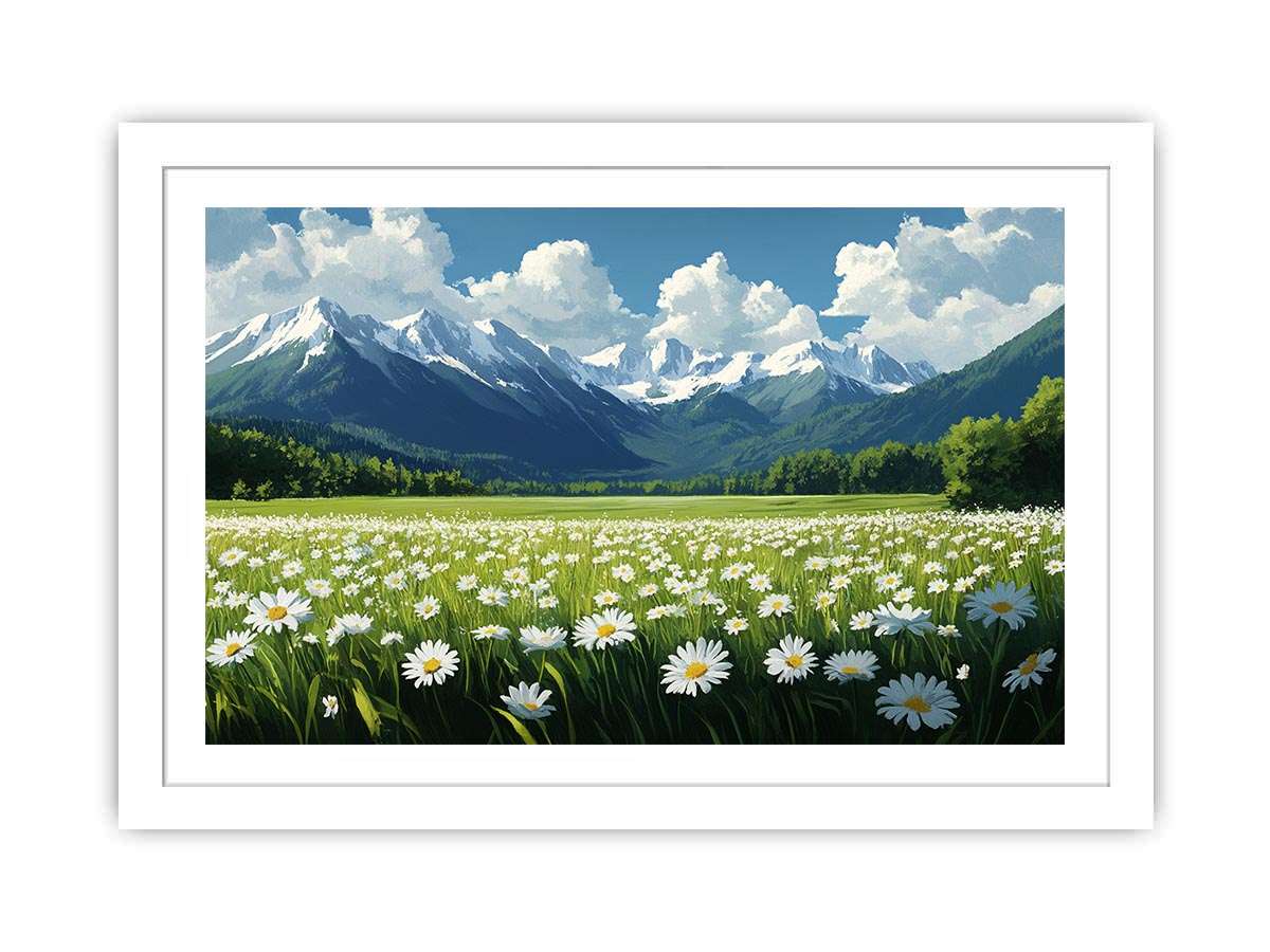 Alpine Mountain Canvas Painting 