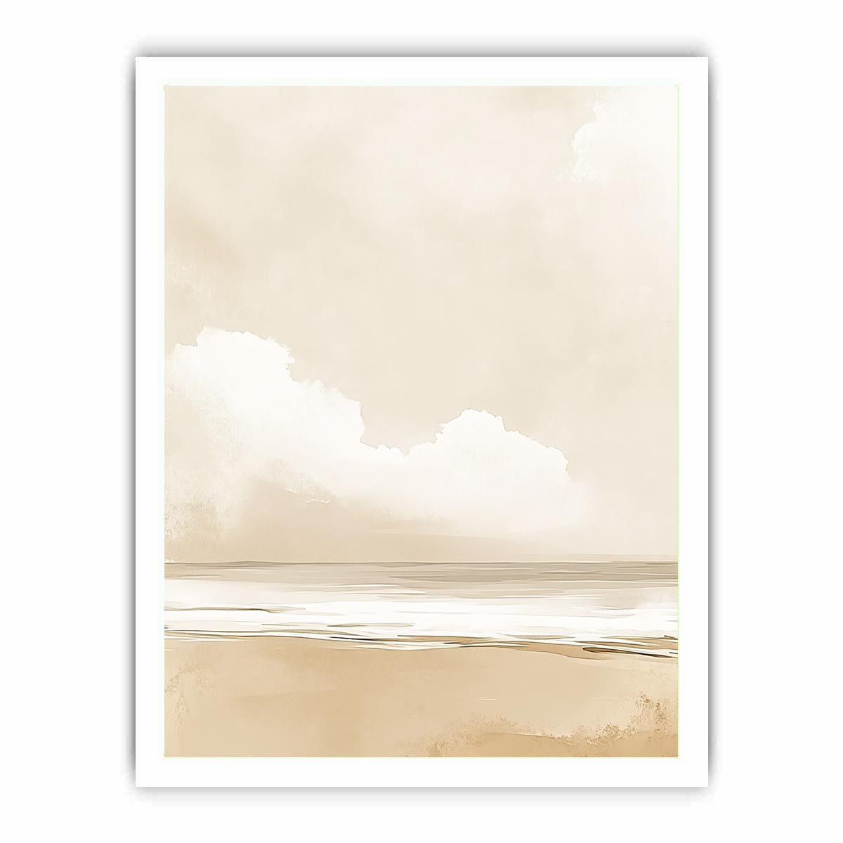 Minimalist Beach Canvas Painting 
