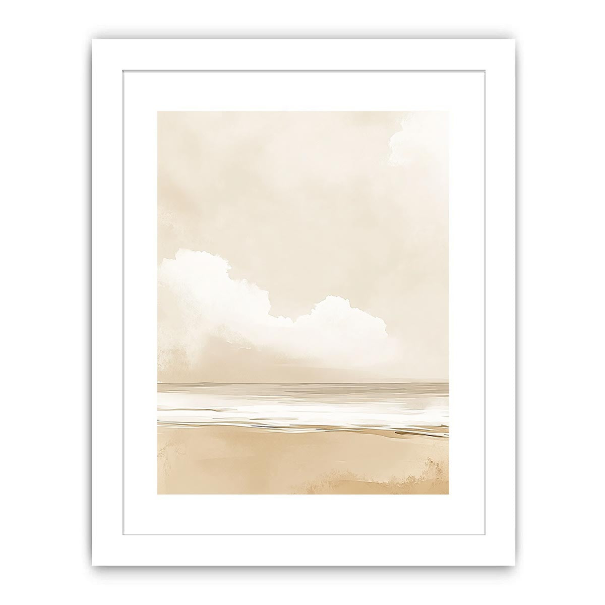 Minimalist Beach Canvas Painting 