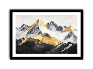 Mountain Range Canvas Painting 