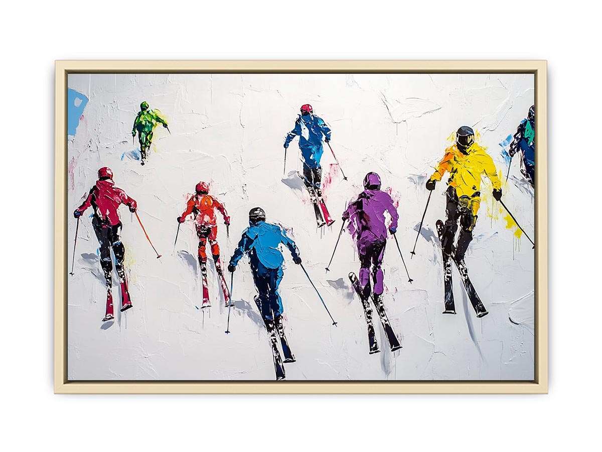 Skiers Canvas Painting 