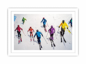 Skiers Canvas Painting 