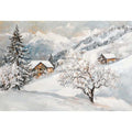 Where Snow Meets Sky Oil Painting 