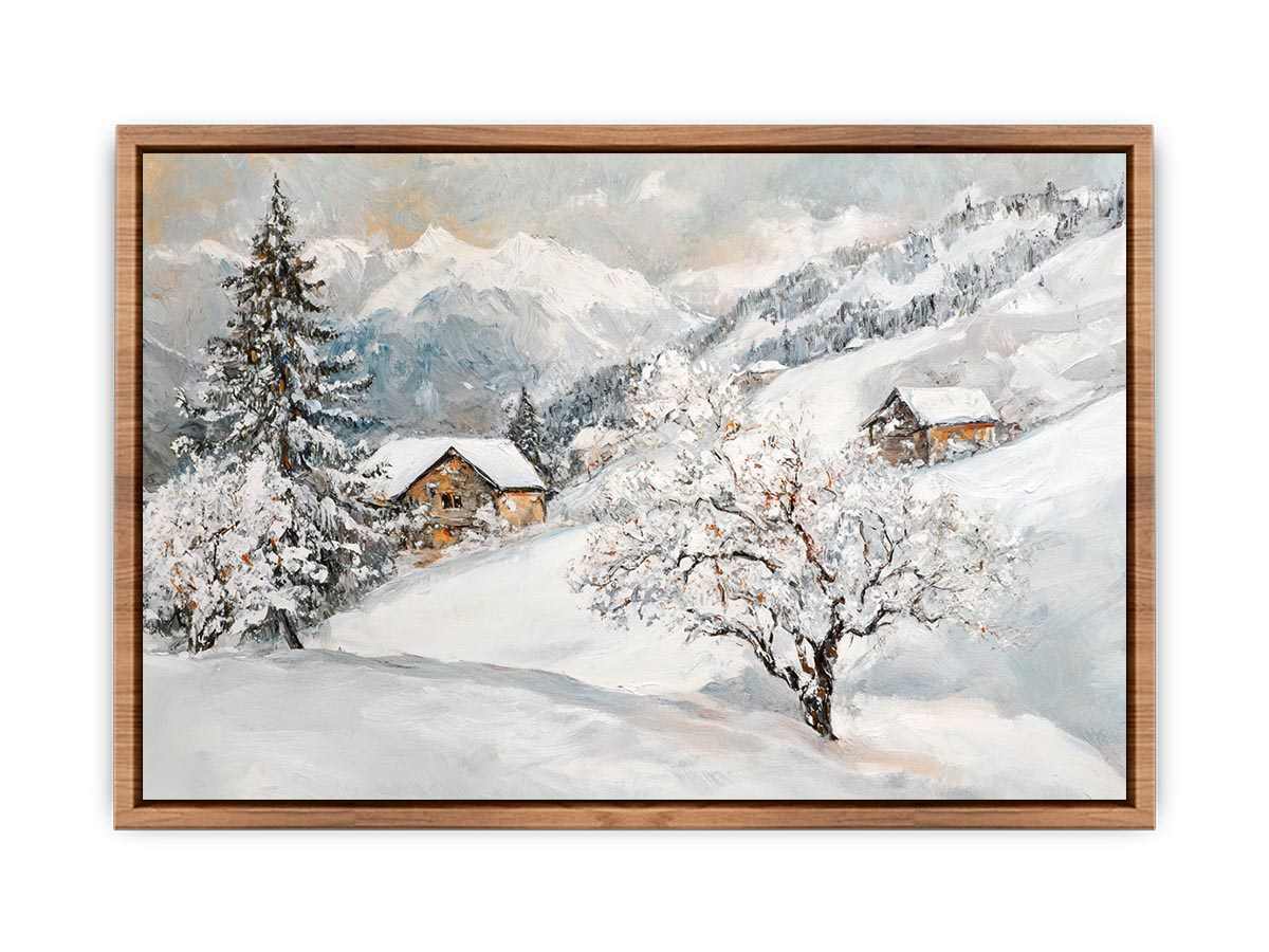 Where Snow Meets Sky Canvas Painting 