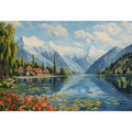 Timeless Valleys of Kashmir Oil Painting 