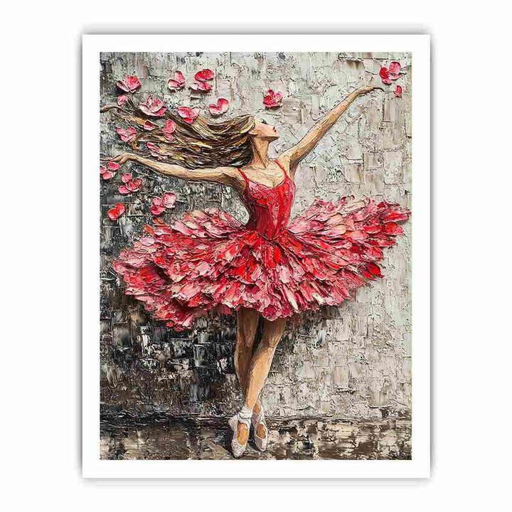 Ballerina Rose Canvas Painting 