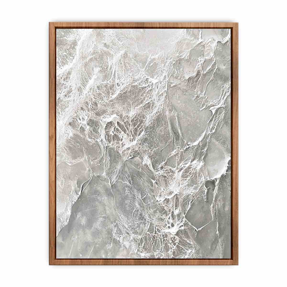 Silver Abstract Canvas Painting 