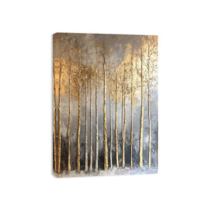Gold Tree Canvas Painting 