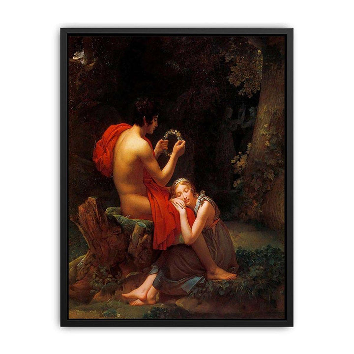 Garland sleeping beauty in forest Canvas Print