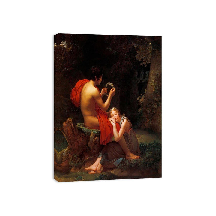 Garland sleeping beauty in forest  Painting