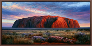 Uluru desert landscape canvas art for warm modern living room decor.