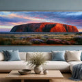 Uluru desert landscape canvas art for warm modern living room decor.