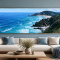 Byron Bay headland canvas art for modern coastal living room decor.