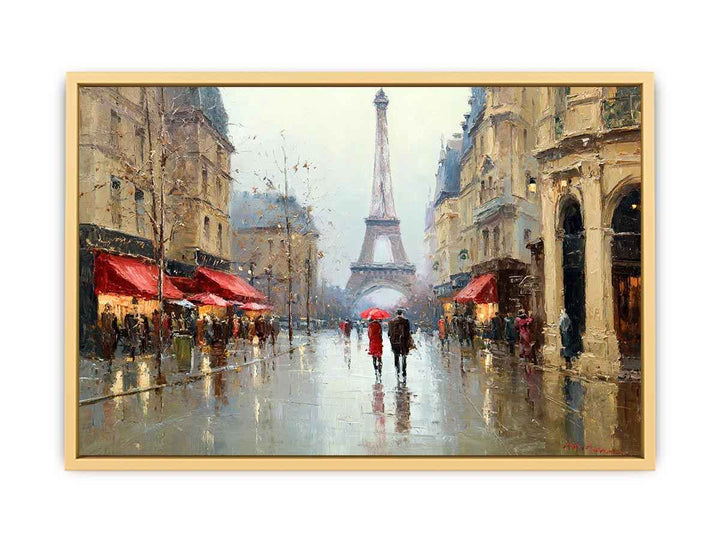 Eiffel Tower Reflections Streched canvas