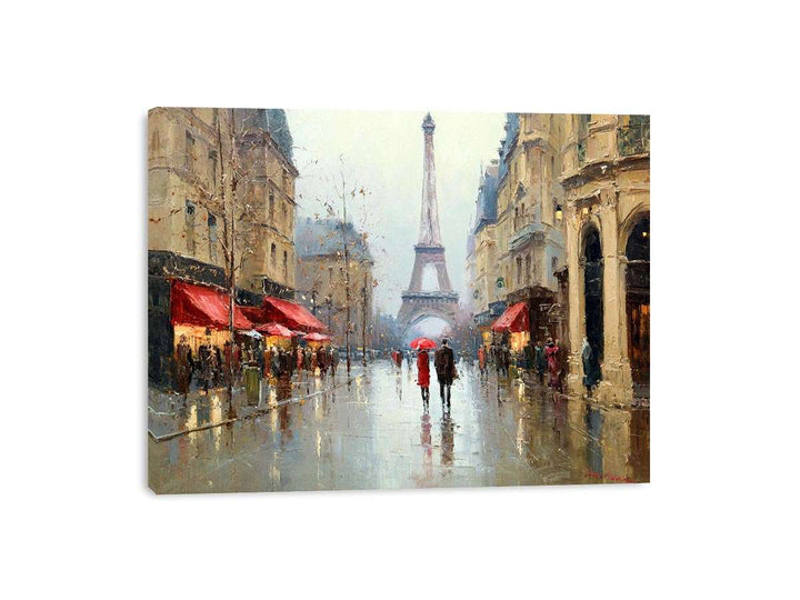 Eiffel Tower Reflections Painting