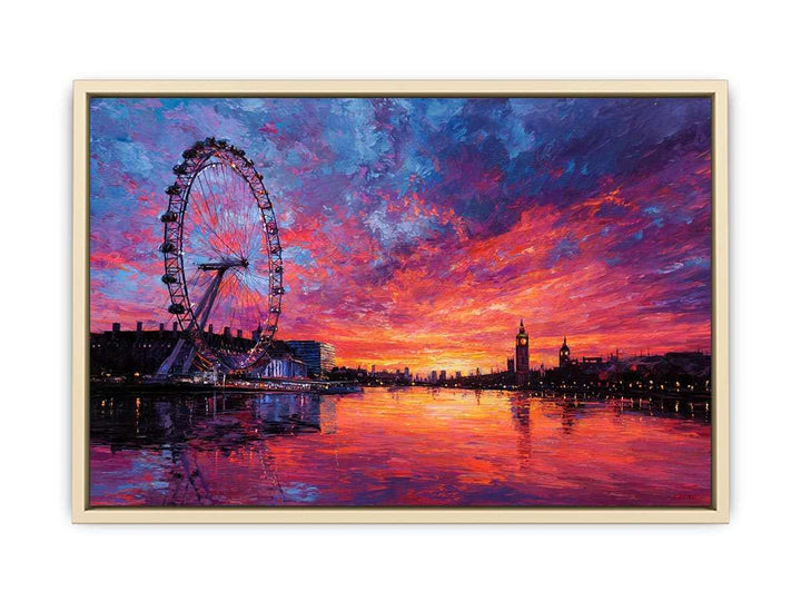 London Eye Sunset  Art Print
