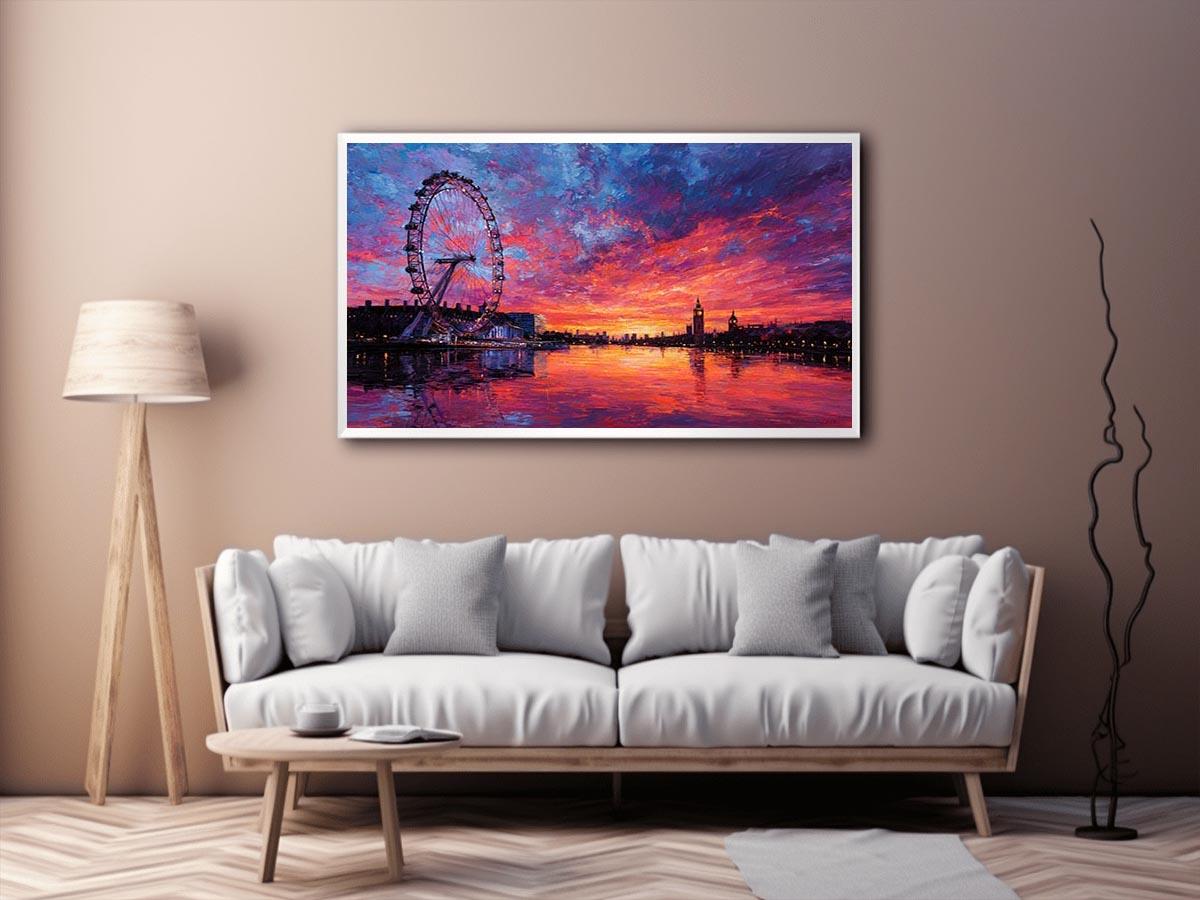 London Eye Sunset Painting