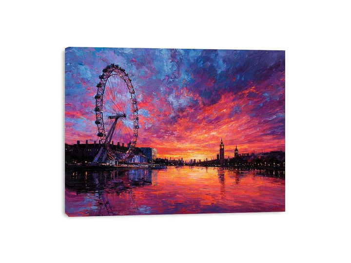 London Eye Sunset Painting