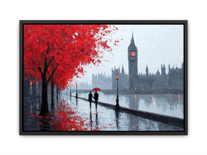 London Love Scene  Canvas Print