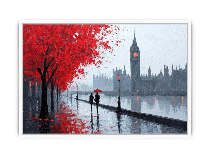 London Love Scene Framed Print