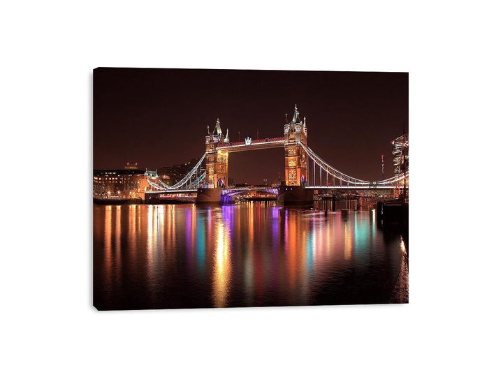 Iconic  londo  tower Bridge Illuminated at Night Painting