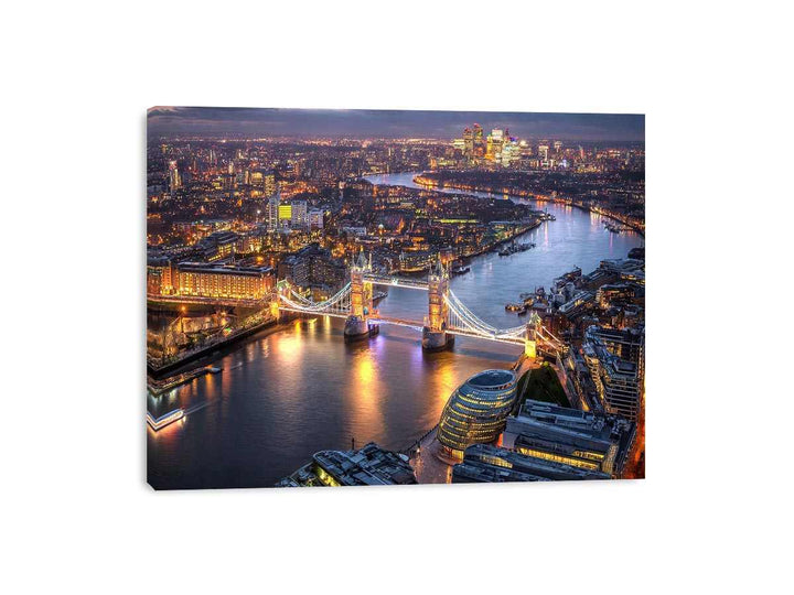 London Bridge Skyline Painting