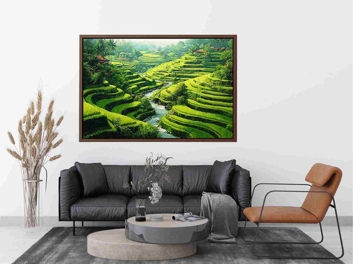 Rice Terrace paddy  bali Painting