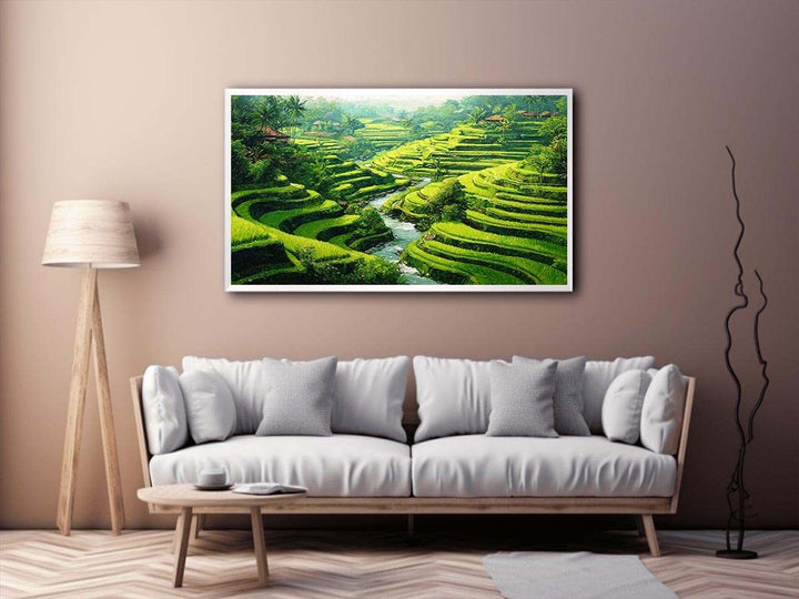 Rice Terrace paddy  bali Painting