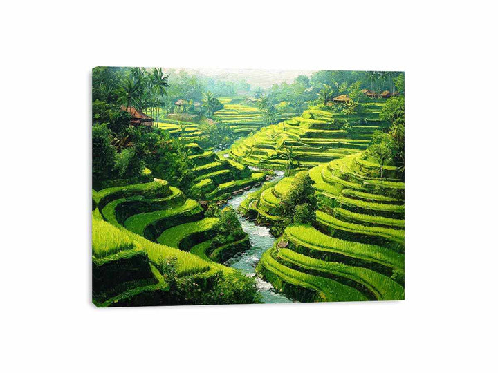 Rice Terrace paddy  bali Painting