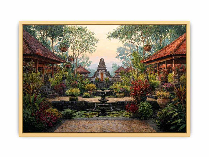 Bali Garden  Streched canvas