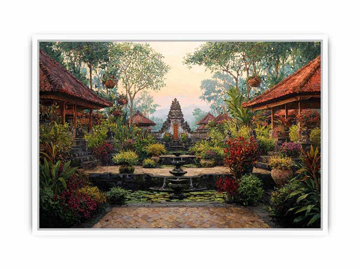 Bali Garden Framed Print