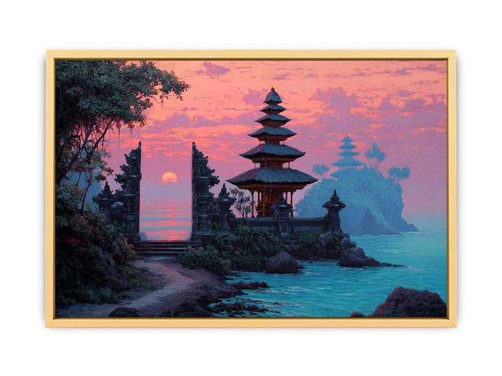 Bliss Bali Scene  Streched canvas