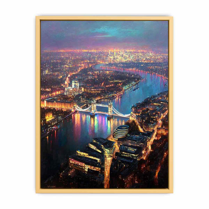 Bird’s Eye London  Streched canvas
