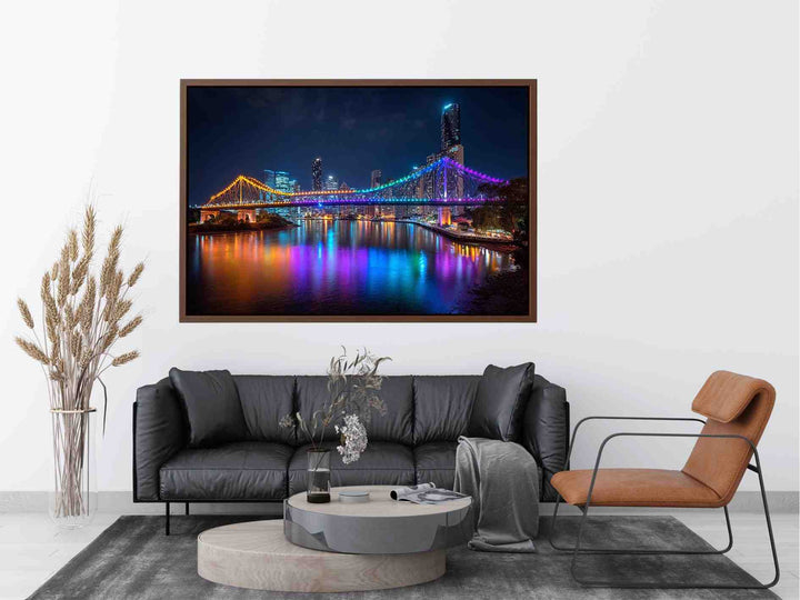 Story Bridge Illuminated at Night Painting