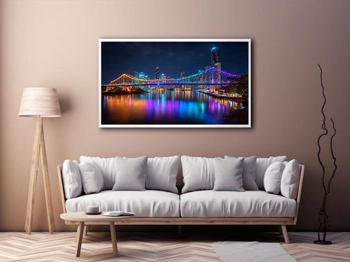 Story Bridge Illuminated at Night Painting