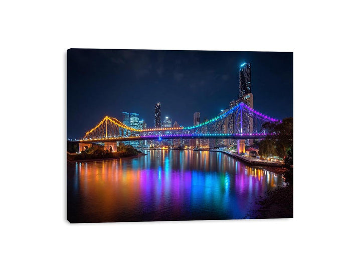 Story Bridge Illuminated at Night Painting