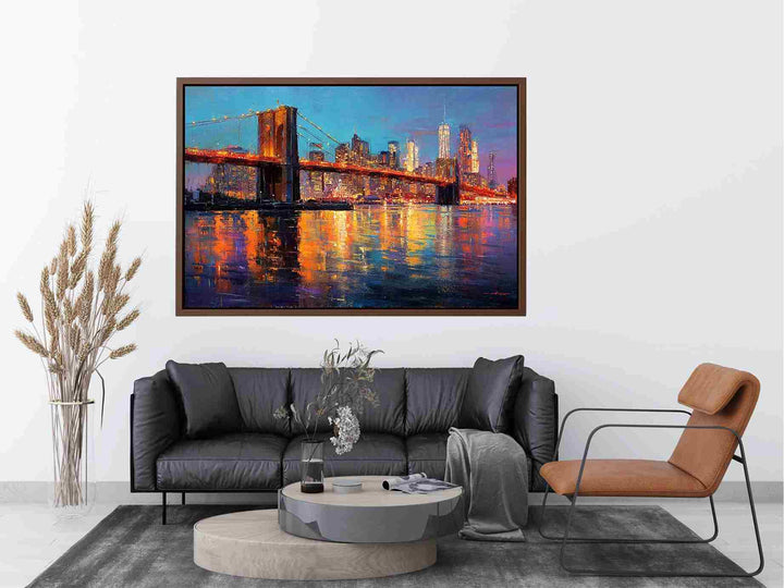 Brooklyn Bridge Twilight  Canvas Print