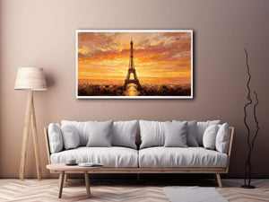 Eiffel Tower Sunset Glow Painting