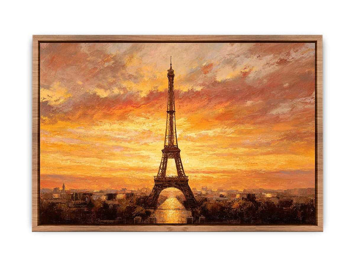 Eiffel Tower Sunset Glow Poster